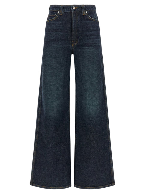 Khaite Blue Cotton Flared Jeans