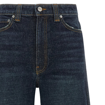 Khaite Blue Cotton Flared Jeans