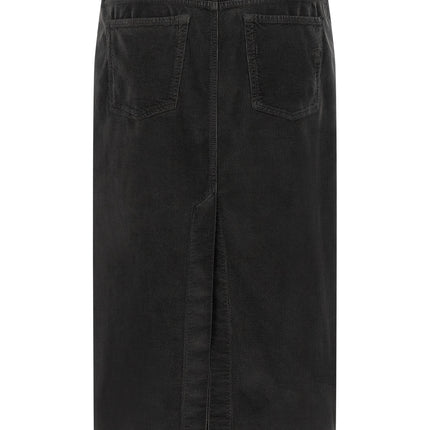 PINKO Black Cotton Midi Skirt