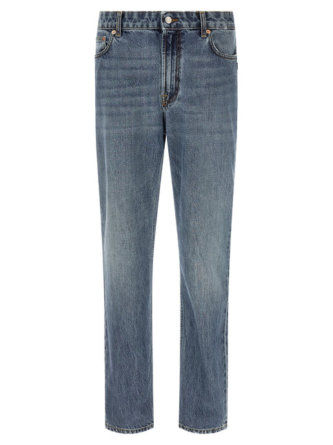 Department 5 Blue Cotton Relaxed Fit Jeans