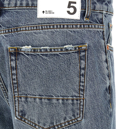 Department 5 Blue Cotton Relaxed Fit Jeans