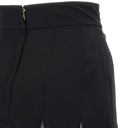 Dolce & Gabbana Black Silk Midi Skirt