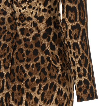 Dolce & Gabbana Brown Viscose Midi Dress