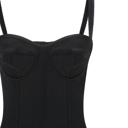 Dolce & Gabbana Black Acetate Midi Dress