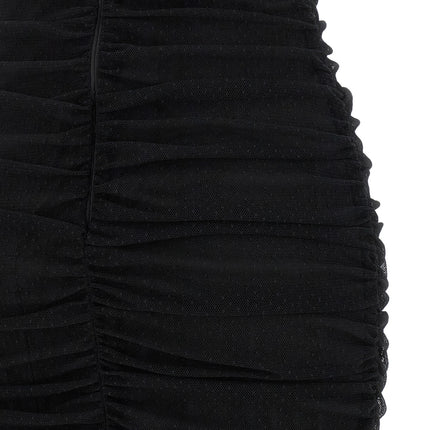 Dolce & Gabbana Black Polyamide Midi Dress