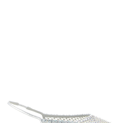 LE SILLA Silver Polyester Ballet Flats