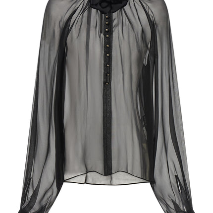 Dolce & Gabbana Black Silk Blouse