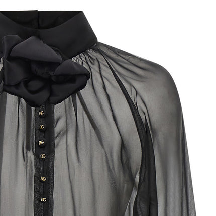 Dolce & Gabbana Black Silk Blouse