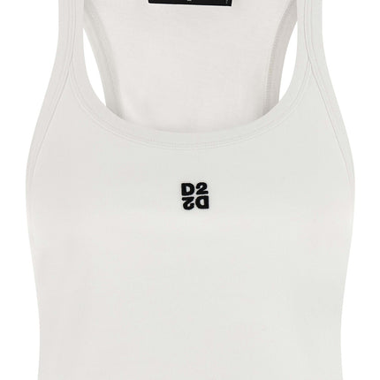 Dsquared² White Cotton Tank Tops