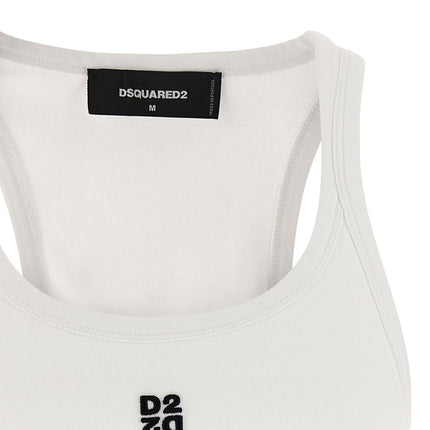 Dsquared² White Cotton Tank Tops
