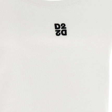 Dsquared² White Cotton Tank Tops