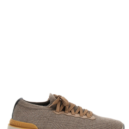 Brunello Cucinelli Gray Wool Low Top Sneakers