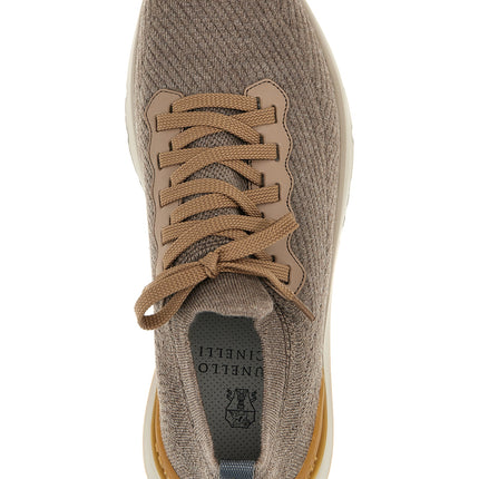 Brunello Cucinelli Gray Wool Low Top Sneakers