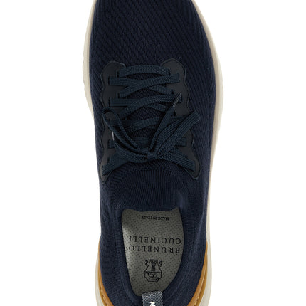 Brunello Cucinelli Blue Wool Athletic Sneakers