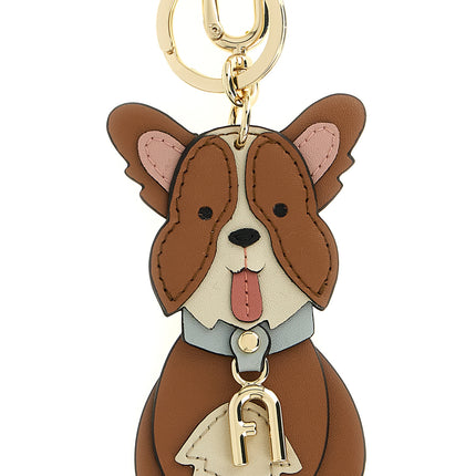 Furla Brown Leather Keychain Furla