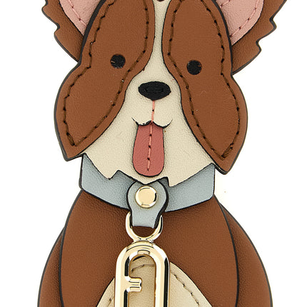 Furla Brown Leather Keychain Furla