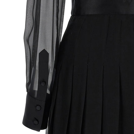 Dolce & Gabbana Black Silk Midi Dress