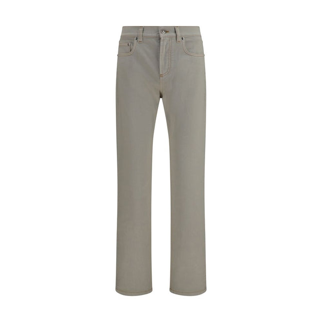 Versace Beige Cotton Tapered Jeans