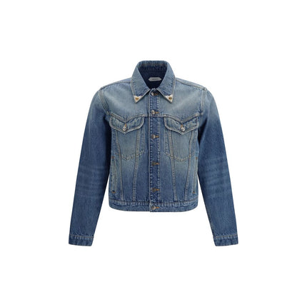Versace Blue Cotton Denim Jacket
