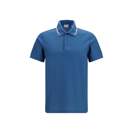 Burberry Blue Cotton Polo Shirt