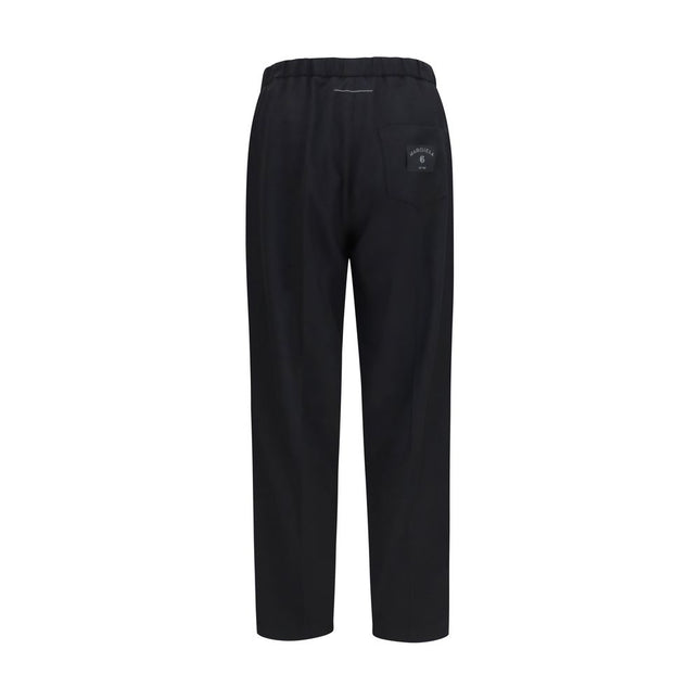 MM6 Black Polyester Casual Pants