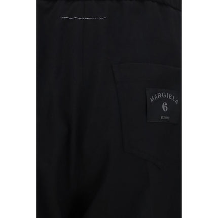 MM6 Black Polyester Casual Pants