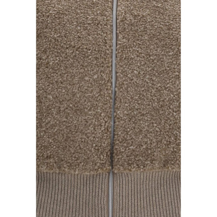 Herno Beige Wool Oves Aries Cardigan