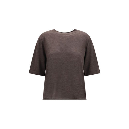 Loulou De Saison Brown Cashmere T-Shirt