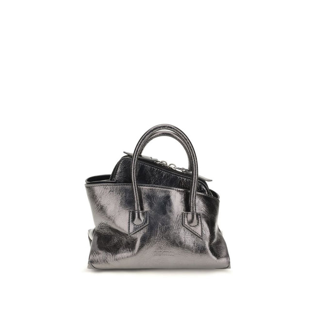 The Attico Gray Calf Leather Bos Taurus Handbag