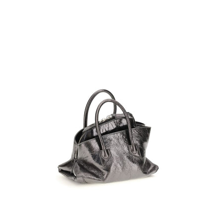 The Attico Gray Calf Leather Bos Taurus Handbag