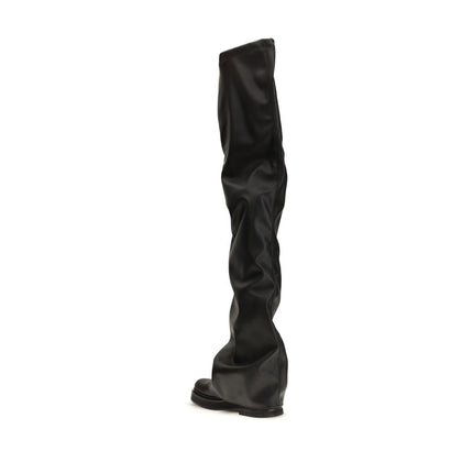 The Attico Black Polyurethane Over The Knee
