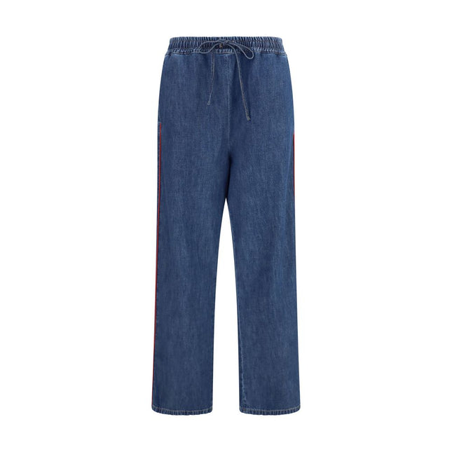 Valentino Garavani Blue Polyester Casual Pants