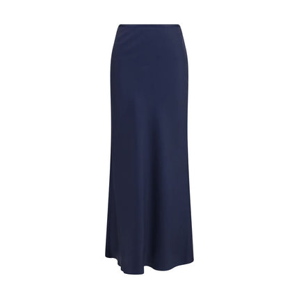 Loulou De Saison Blue Silk Long Skirt