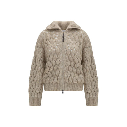 Brunello Cucinelli Beige Wool Oves Aries Cardigan