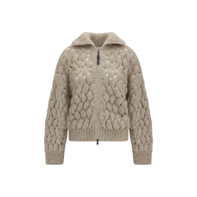 Brunello Cucinelli Beige Wool Oves Aries Cardigan