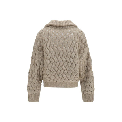 Brunello Cucinelli Beige Wool Oves Aries Cardigan