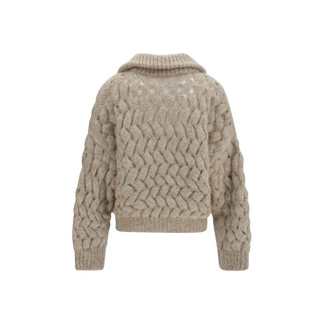 Brunello Cucinelli Beige Wool Oves Aries Cardigan