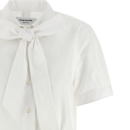 Thom Browne White Cotton Blouse