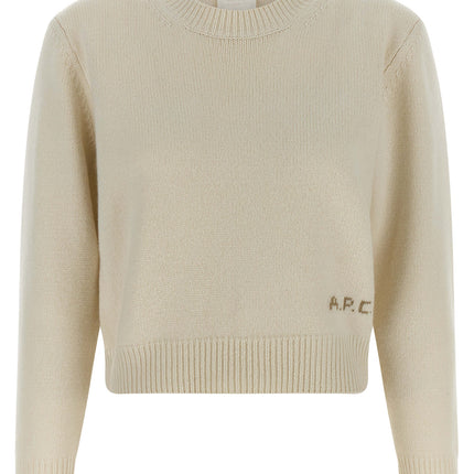 A.P.C. White Wool Cardigan