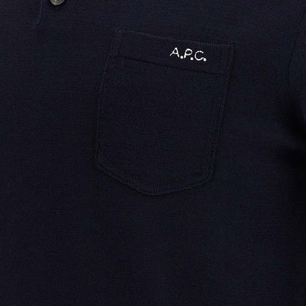 A.P.C. Blue Virgin Wool Polo Shirt A.P.C.