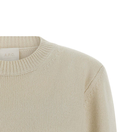 A.P.C. White Wool Cardigan