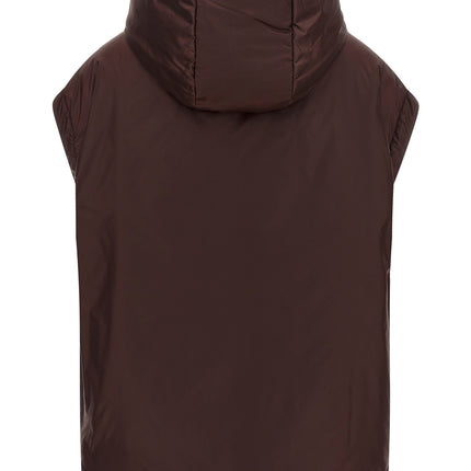 Max Mara Bordeaux Polyester Sleeveless Jacket