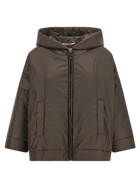 Max Mara Brown Polyester Shell Jacket Max Mara