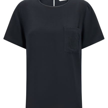 Max Mara Black Silk Blouse