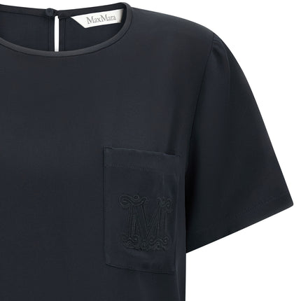 Max Mara Black Silk Blouse