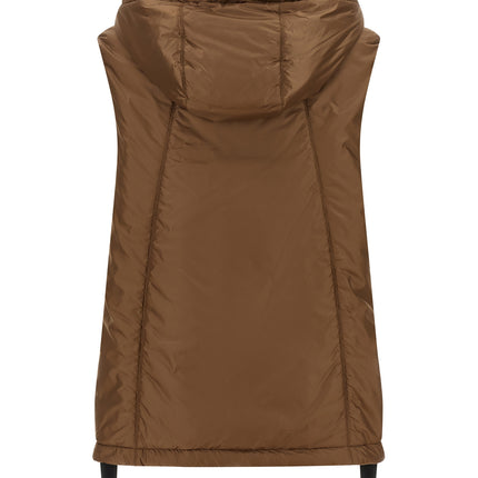 Max Mara Brown Polyester Sleeveless Jacket