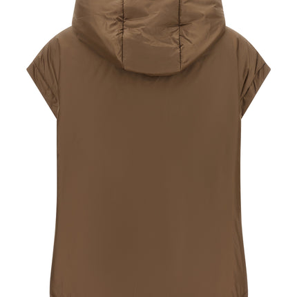 Max Mara Brown Polyester Sleeveless Jacket