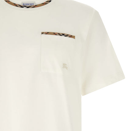 Burberry White Cotton T-Shirt