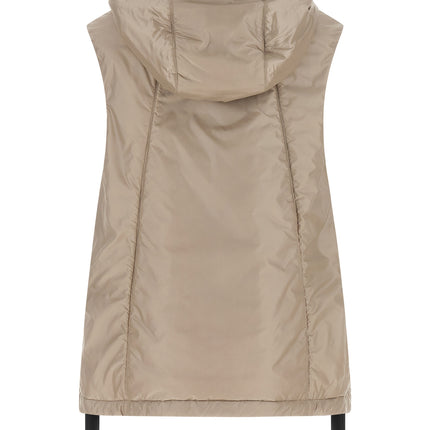 Max Mara Beige Polyester Sleeveless Jacket