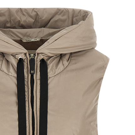 Max Mara Beige Polyester Sleeveless Jacket